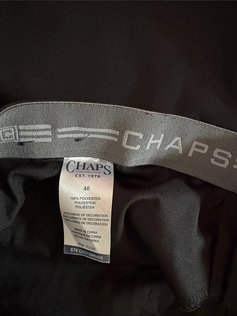 Chaps Black Tailored Dress Pants